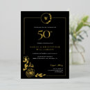 Search for anniversary monogram invitations Floral