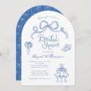 Search for blue and white bridal shower invitations Bow