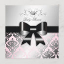 Search for black damask invitations Silver