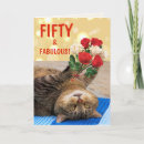 Search for funny cat 50th birthday cards Cute