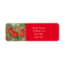 Search for red poppy return address labels Summer
