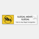 Search for illegal bumper stickers Aliens