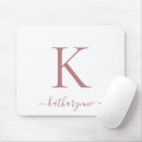 Search for pink roses mousepads Monogrammed