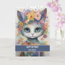 Search for purple cat birthday cards Pink