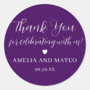 Search for purple white wedding stickers Elegant