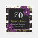 Search for purple floral napkins Gold glitter