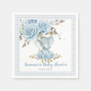 Search for light blue gingham napkins For kids