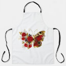 Search for flower red aprons Butterfly