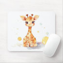 Search for cute giraffe mousepads Watercolor