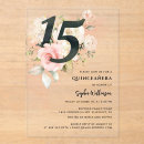 Search for pastel quinceanera invitations Floral