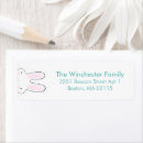Search for white bunny return address labels Cute