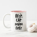 Search for cute cat mom mugs Black and white