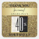 Search for thank you for coming birthday stickers Black