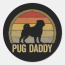 Search for funny pug stickers Retro