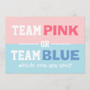 Search for team pink or blue invitations Party
