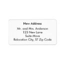 Search for moving announcement return address labels Black and white