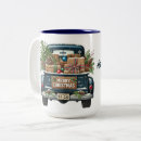 Search for blue truck mugs Merry christmas