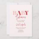 Search for red baby shower invitations Retro