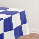 Search for blue checkered tablecloths Blue and white
