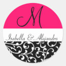 Search for hot pink damask stickers Bride