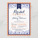 Search for blue and orange bridal shower invitations Coral