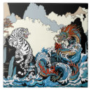 Search for tiger face tiles Illustration
