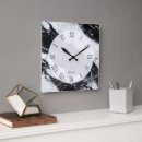 Search for black marble clocks Elegant