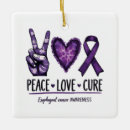 Search for purple ribbon christmas tree decorations Cancer
