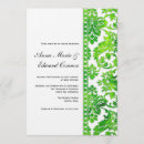 Search for green damask wedding invitations Vintage
