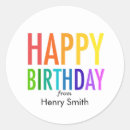 Search for rainbow birthday stickers Fun