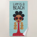 Search for african american beach towels Black