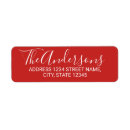 Search for red and white return address labels Calligraphy