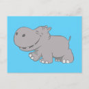 Search for cute cartoon hippo postcards Animal