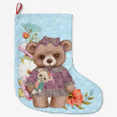 Search for teddy bear christmas stockings Vintage