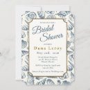 Search for seashell bridal shower invitations Blue