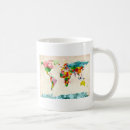 Search for watercolor world map mugs Globe