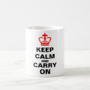 Search for keep calm and carry on mugs Quote