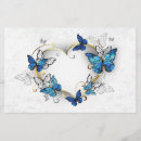Search for butterflies stationery paper Blue