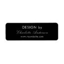 Search for return address business labels Black and white