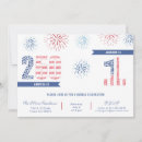 Search for america party invitations Red white and blue