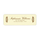 Search for ivory wedding return address labels Brown