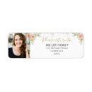Search for graduation photo return address labels Floral