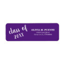Search for purple graduation return address labels Modern