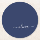 Search for round coasters Navy blue