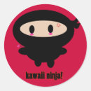 Search for black ninja stickers Red