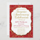 Search for red swirls invitations Anniversary