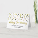 Search for black and gold anniversary cards Employee