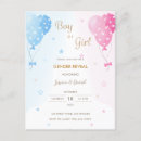 Search for gender reveal postcards Modern elegant