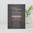Search for pink and gold 30th birthday invitations Cheers to 30 years