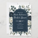 Search for dark blue bridal shower invitations Flowers